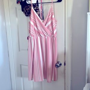 Pink striped dress